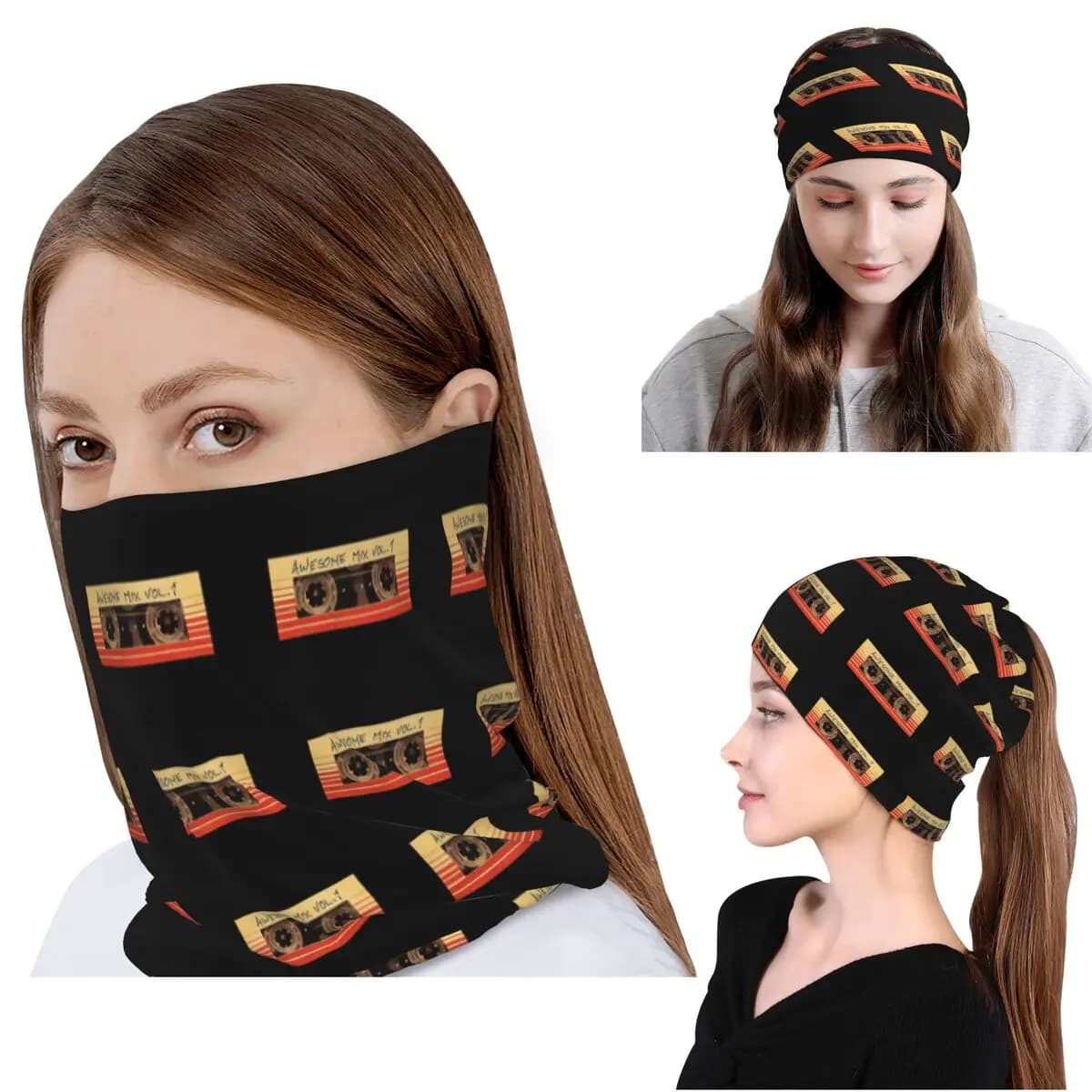 Awesome Mix Vol.1 Bandana, neck cover, mask, scarf, multipurpose headgear, cap for men, woman, adult, windproof