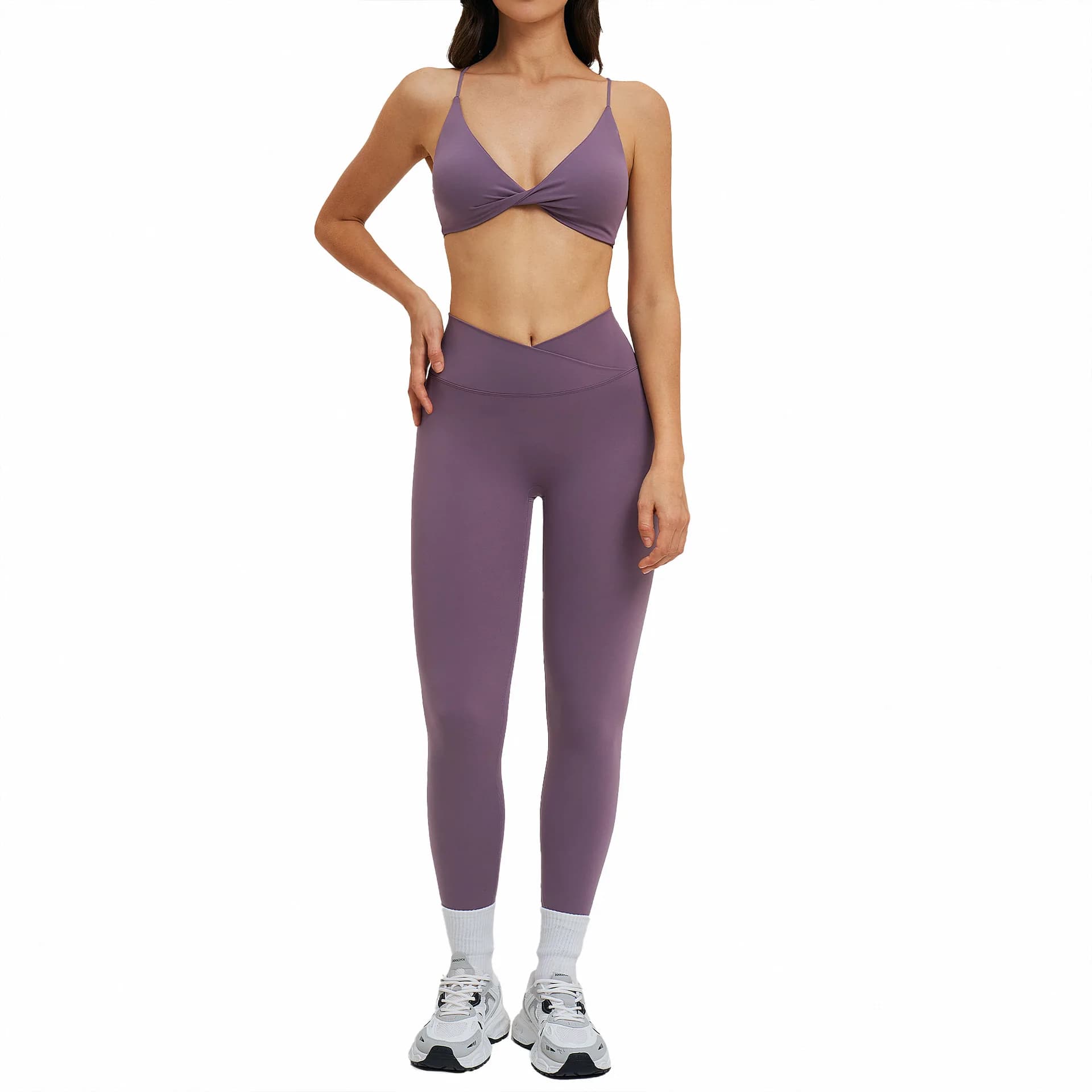 Set da yoga Maxdutti, cintura sottile spazzolata, bellissima schiena, set aderente, set per esercizi di corsa all'aperto, nuovo set da due pezzi da donna
