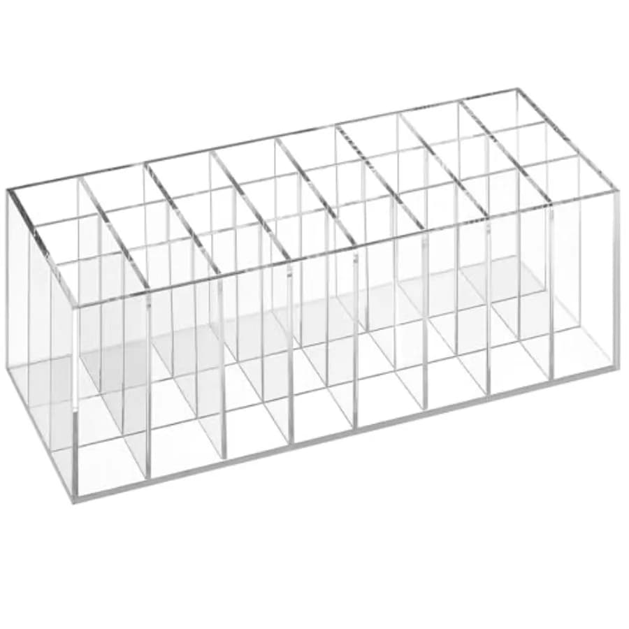 Lipstick Organizer 24 Slot Lipstick Holder Display Rack Small Clear Plastic Compact Lip Gloss Perfume Sample Mascara Holder