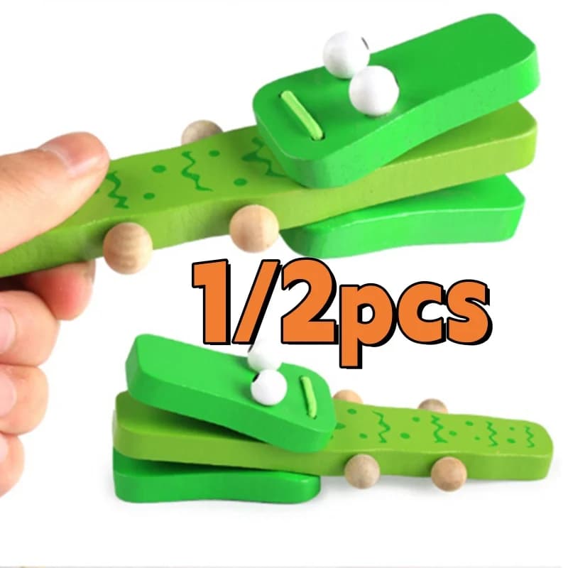 Bambini Cartoon Nacchere in legno Strumenti musicali Baby Clapper Maniglia Strumenti musicali Giocattoli Giocattoli educativi per bambini