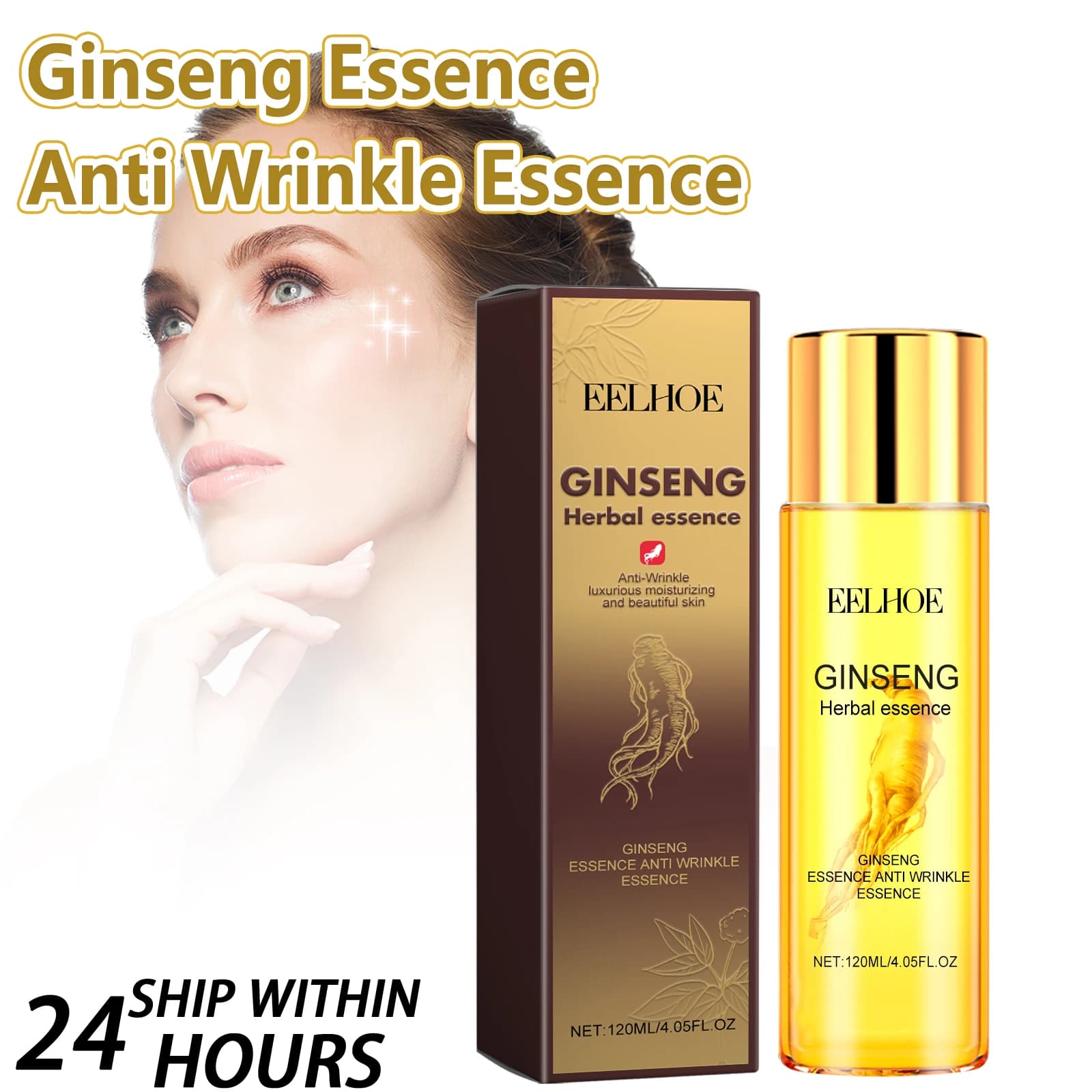 EELHOE Ginseng Serum Anti Aging 30ml Treatment Collagen Boosting Rugs Serum Viso Radiant Elasticity Essence