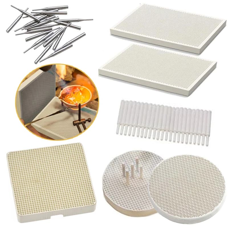 Round/Square Ceramic Honeycomb Special Needle Soldering Board Jewelry Heating Paint Printing Drying Tool Plate Multi-size