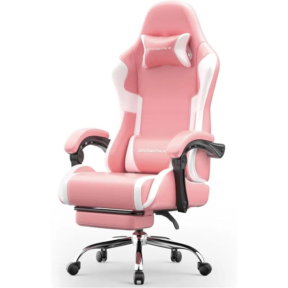 Sedia da Gaming Ergonomica: Resistente fino a 150 kg, Supporto Lombare con Massaggio, Cuscino Regolabile per Comfort e Sollievo dal Dolore alla Schiena
