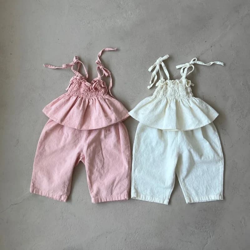 Completo Estivo 2026 Nuovo Set Abbigliamento Casual per Bambine Senza Maniche con Bretelle, Gilet + Pantaloni 2 Pezzi per Neonata, Outfit per Bambini Piccoli