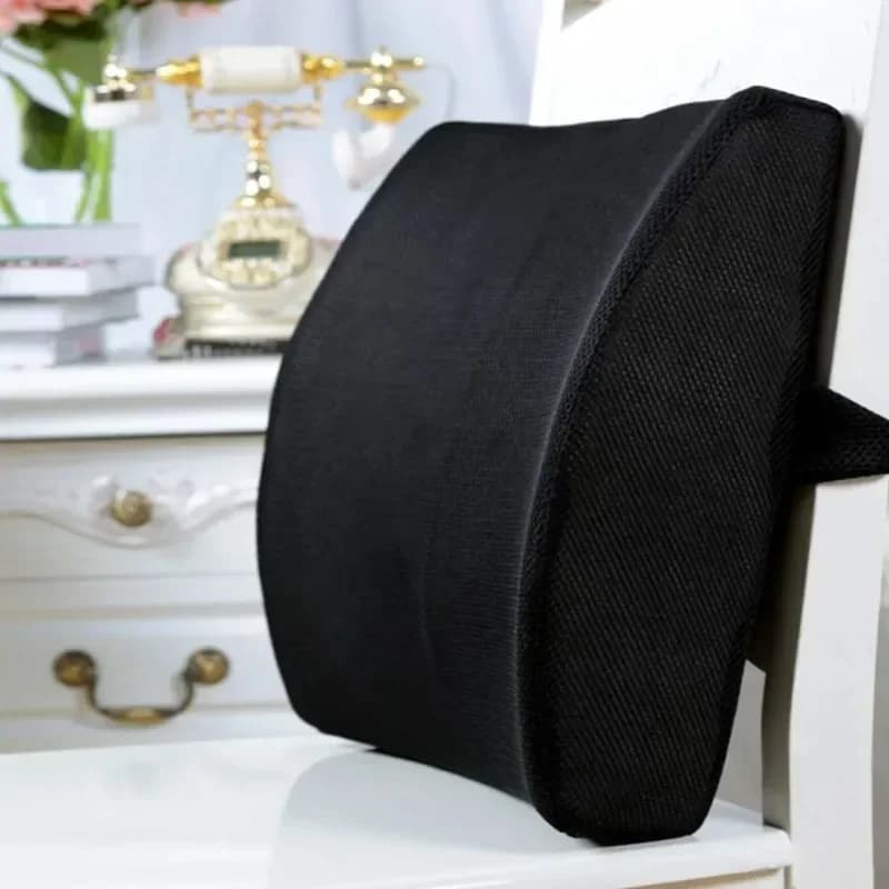 Sedile da ufficio Supporto lombare Memory Sponge Cuscino lombare Cuscino per auto a rimbalzo lento Allevia il mal di schiena bassa Cuscino lombare traspirante