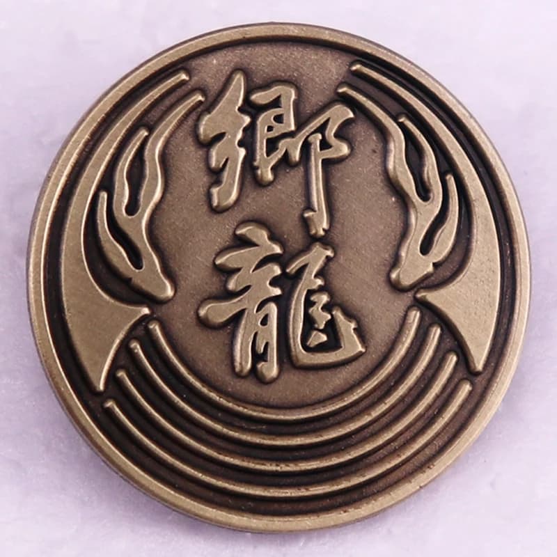 Distintivo del gioco Yakuza Go-Ryu Clan Button Spilla smaltata Spilla vintage Gioielli