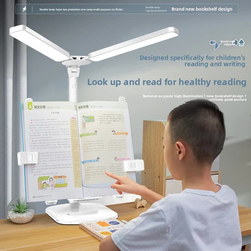 Touch Control Rechargeable Foldable Eye-Caring Desk Lamp Portable LED Light For Student Dorm Bookshelf Study Reading