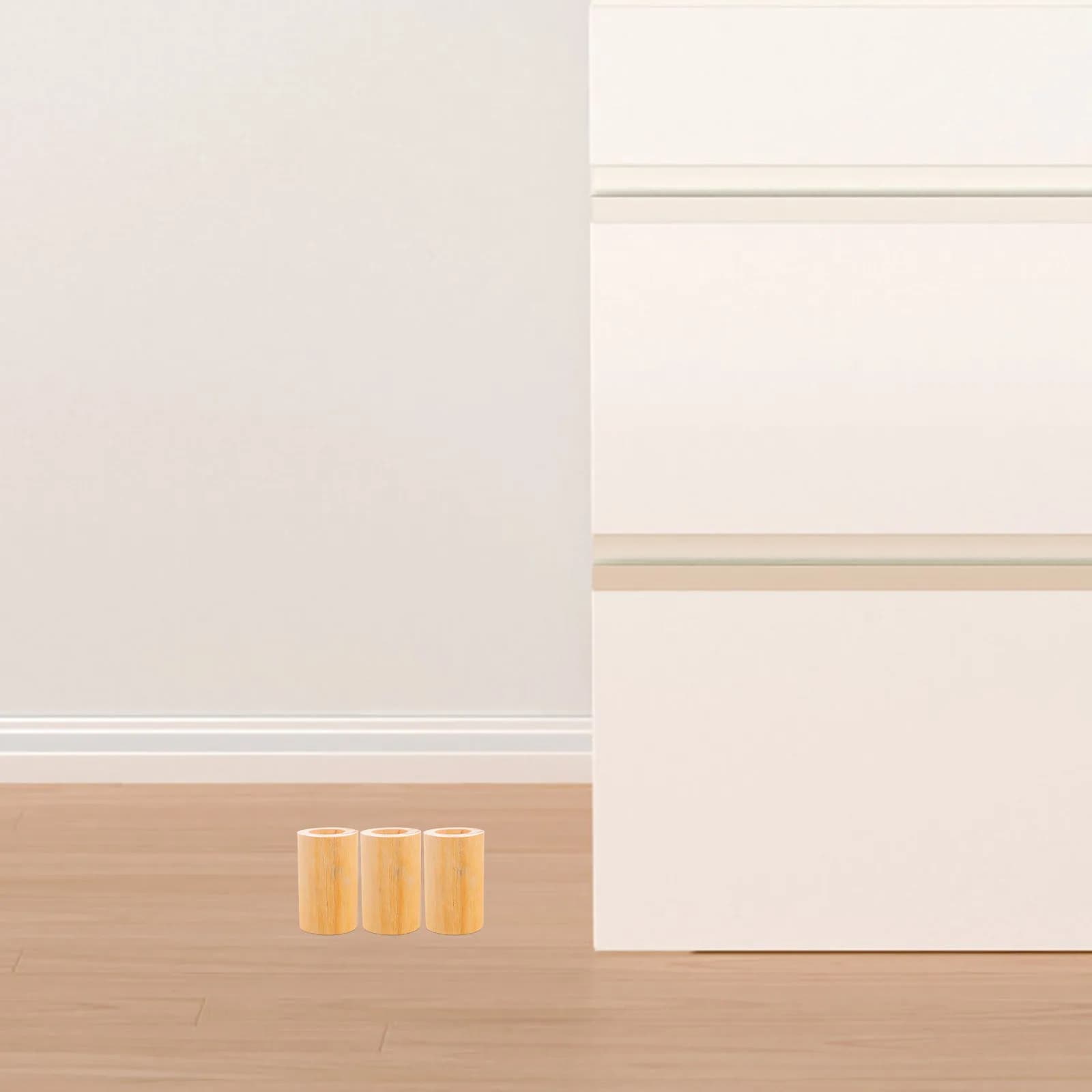 4 Pezzi Rialzi Premium in Legno per Mobili, Estensori Altezza Tavolo Rotondo, Blocchi di Sollevamento Stabili, Supporto Ergonomico