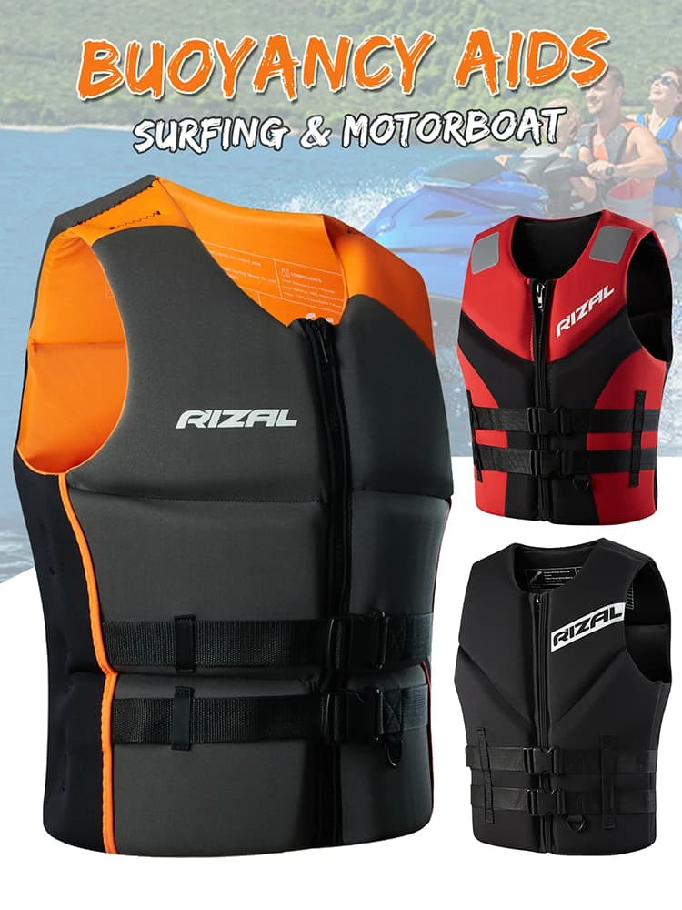 Giubbotto di Galleggiamento Unisex RIZAL Slim Fit per Kayak, Surf, Moto d'Acqua, Paddle Boarding e Sport Acquatici Estivi