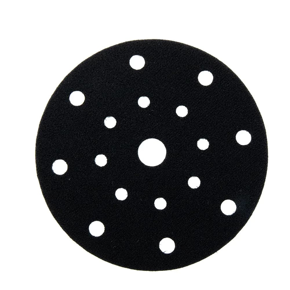 1Pc 17 Fori Tampone di Interfaccia in Spugna Morbida 6 Pollici 150 Mm Tamponi Abrasivi Disco di Supporto Dischi Abrasivi con Gancio e Anello per Lucidatore