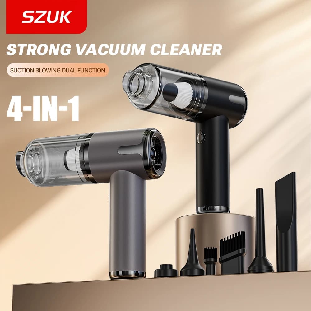 SZUK Car Vacuum Cleaner 2026 Handheld Vacuum Cleaner 8000PA Mini Air Blower Pet Hair Cleaning Machine Wireless Portable Cleaner