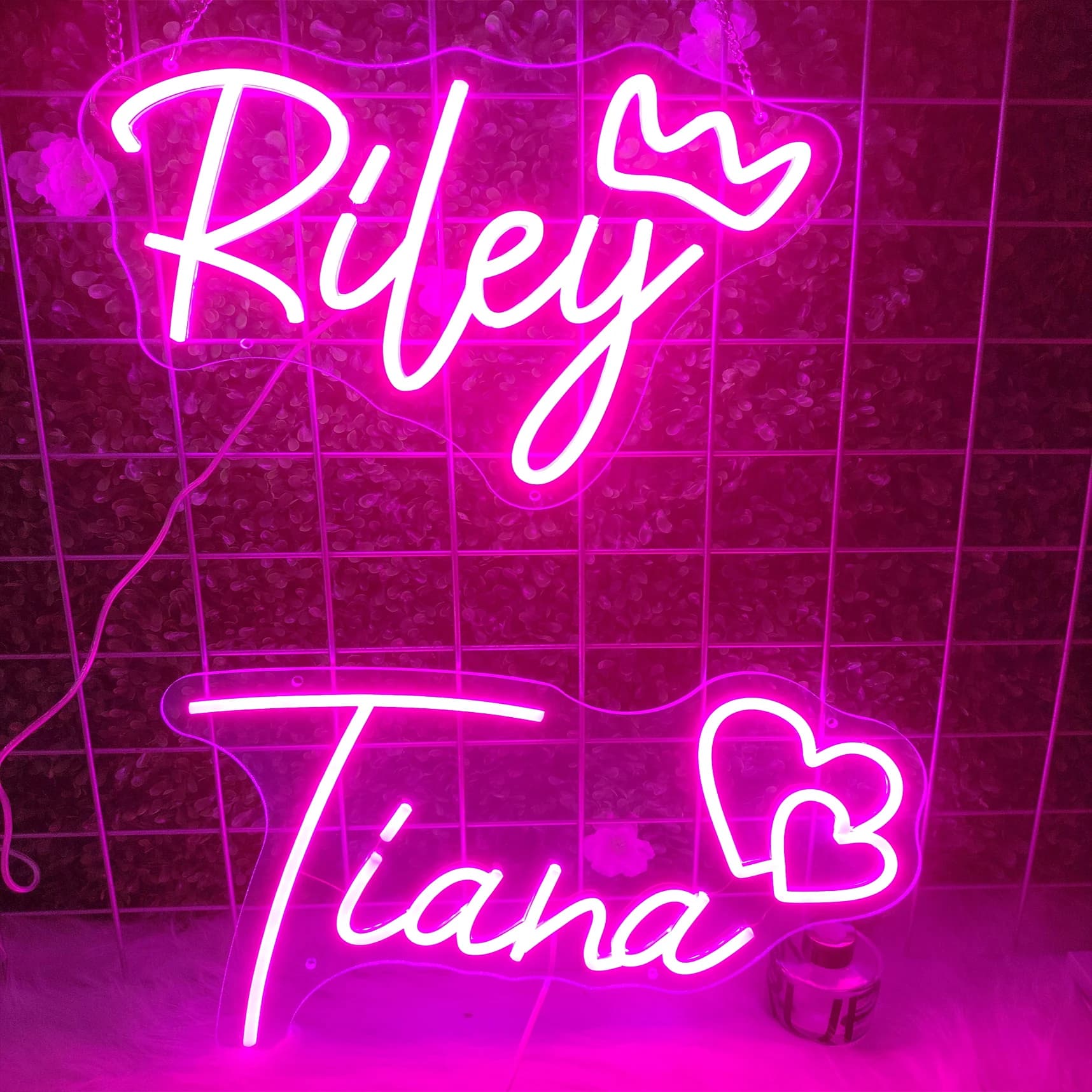 Insegna al neon personalizzata Nome al neon a LED Logo Regalo Ragazza Ragazzo Nome personalizzato Logo Decorazione di nozze Decorazione della camera da letto della parete Regali personalizzati