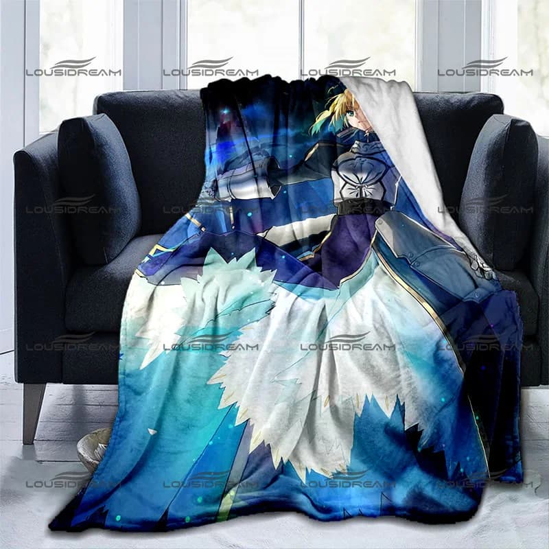 Animato Fate sciabola dea coperta morbida flanella coperta aria condizionata trapunta portatile casa viaggio ufficio coperta