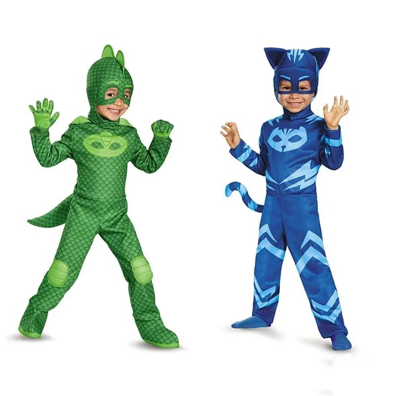 Costume cosplay blu per ragazzi e ragazze, costume da eroe anime con maschera, abito cosplay, costume di Halloween, regalo per feste di compleanno