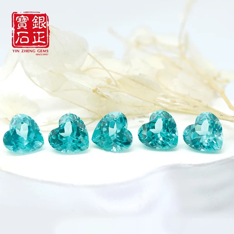 Hot Sale Charm Gemstone Lab Grown Paraiba for Ring Necklace Earrings Pendant Making DIY Design Can Be Provided AGL Certifacate