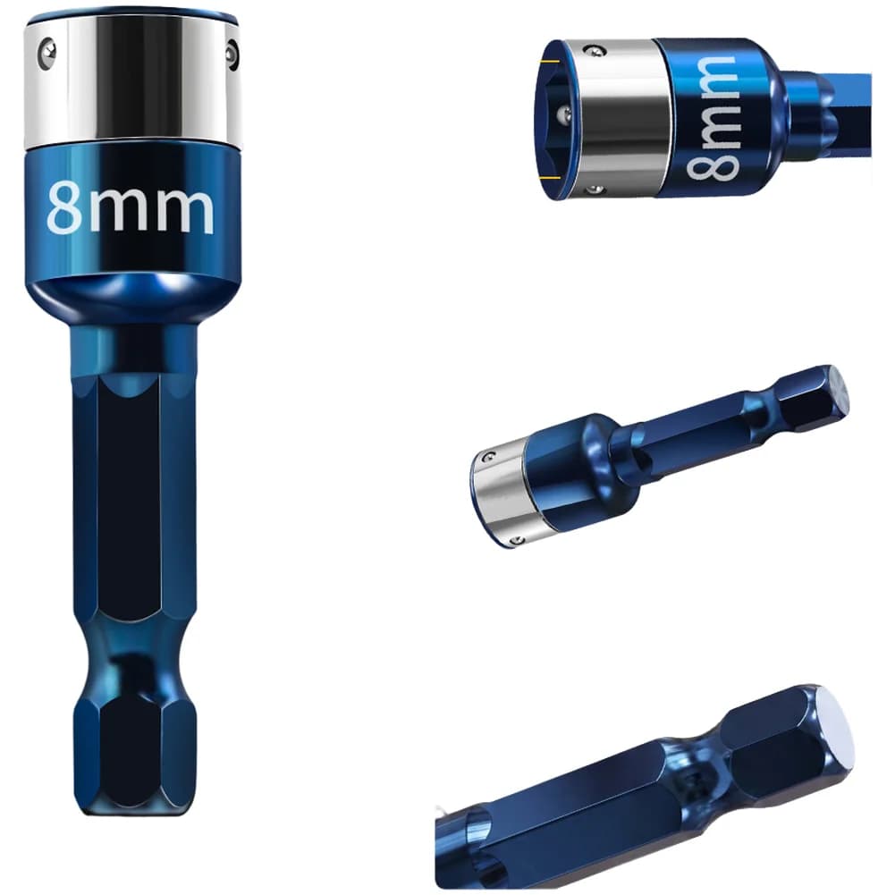 8mm Non Magnetic Steel Ball Socket High For Torque For CR-V Chrome Vanadium Hex Bit For Impact Driver Screwdriver Power Tool Acc