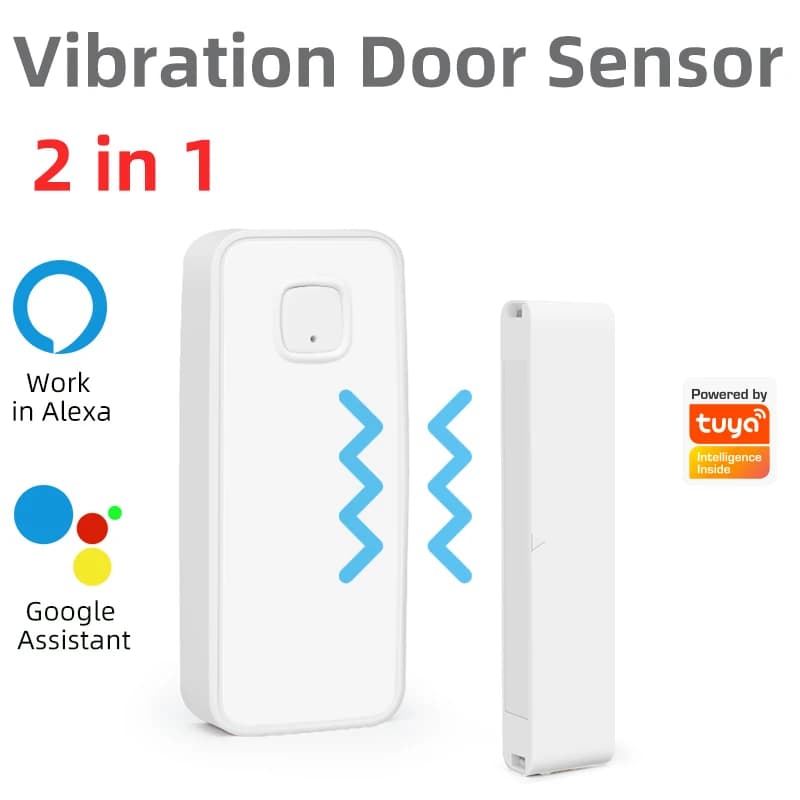 Sensore di vibrazione Tuya Zigbee APP Smart Life Sensore porta allarme shock Rilevatori aperti/chiusi con Alexa Google Home