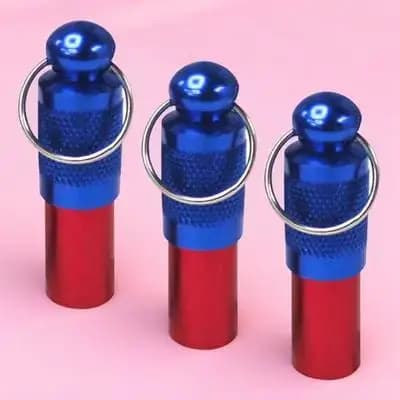 Set di 3 Targhette Identificative per Cani in Ottone a Forma di Capsula, Ciondolo di Sicurezza per Collare e Guinzaglio, Targhetta ID per Cuccioli