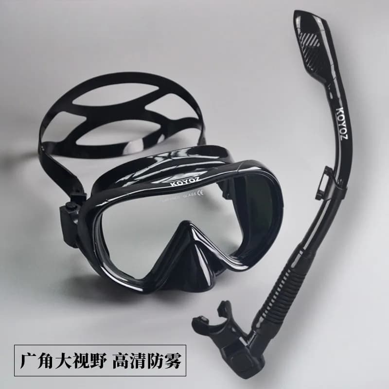 Maschera subacquea, attrezzatura per snorkeling, set snorkel completamente asciutto, maschera da nuoto per adulti, per miopia e antiappannamento