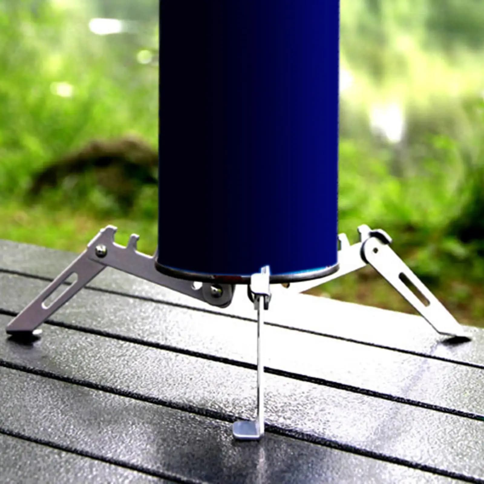 Support for container for portable camping tanks Tripod for external gas tank Support for cylinder support for hiking tank Kitchen BBQ