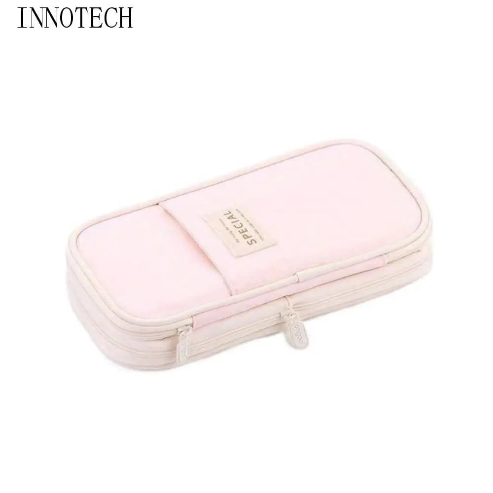Astucci per matite Macaroon Kawaii Scatola portapenne retrattile con doppia cerniera Astuccio espandibile di grande capacità Organizzatore regalo