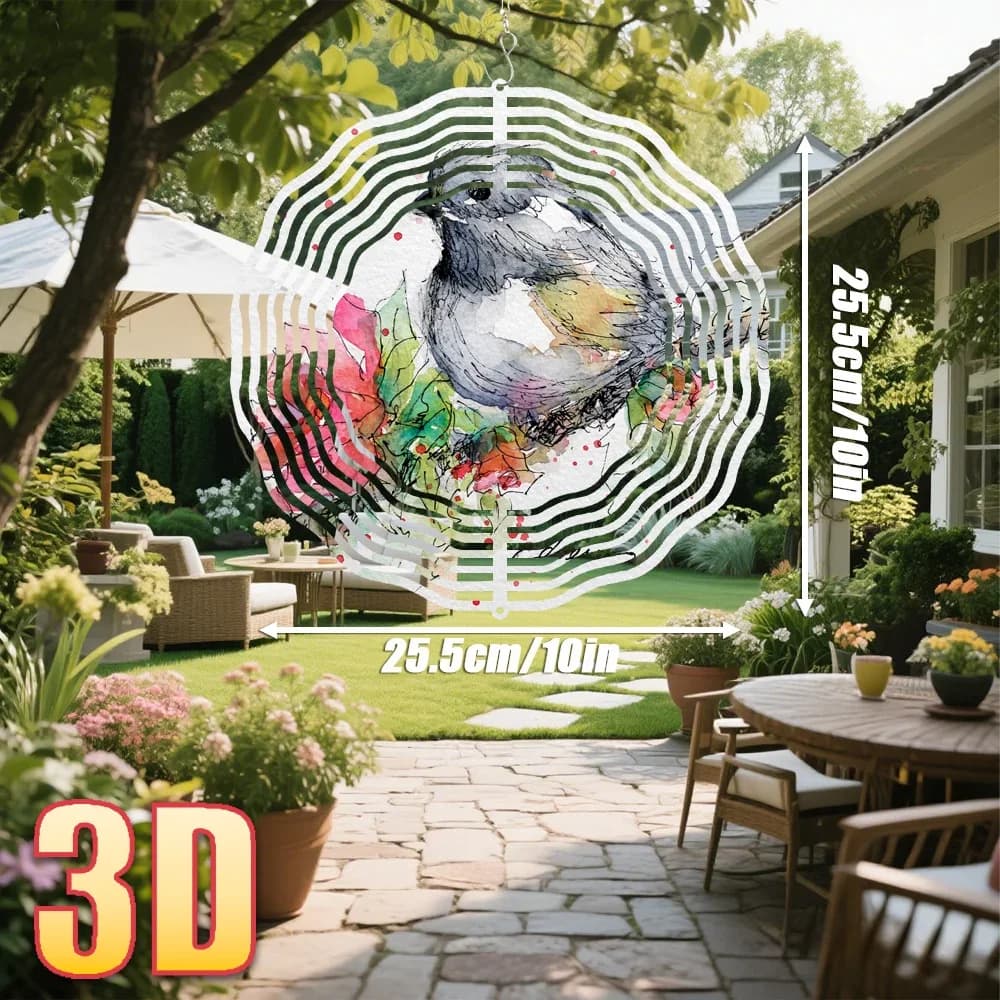 Viral 3D Bird Wind Chimes 360° Rotating Garden Decor Soothing Sounds Spring Gift