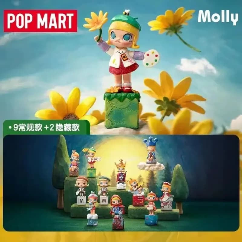 POP MART MOLLY Scenery Along The Way Serie 20° Anniversario Blind Box Guess Bag Mystery Box Giocattoli Bambola Anime Figure da Scrivania
