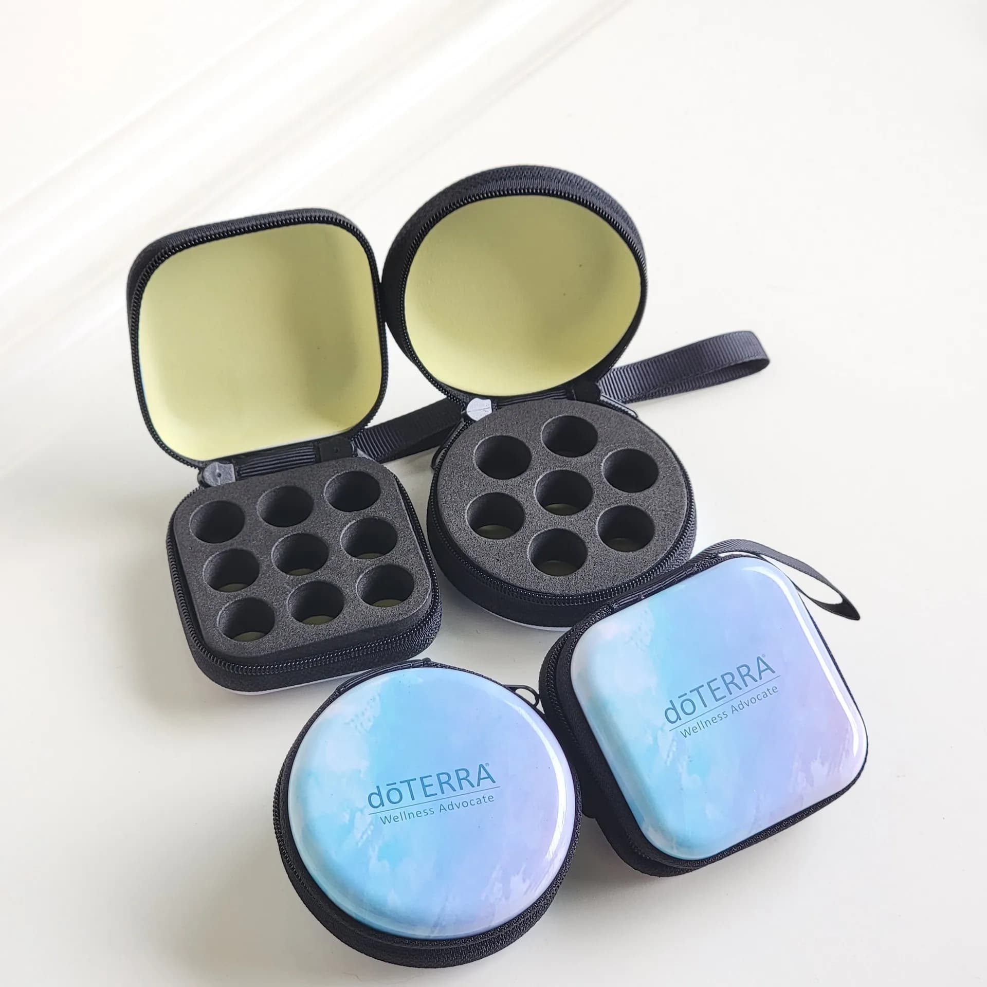 1-2ml 7-grid 9-grid Stoppered Bottle of Tinplate Essential Oil Storage Bag, Sample Sharing Bag, Portable Essential Oil Bag