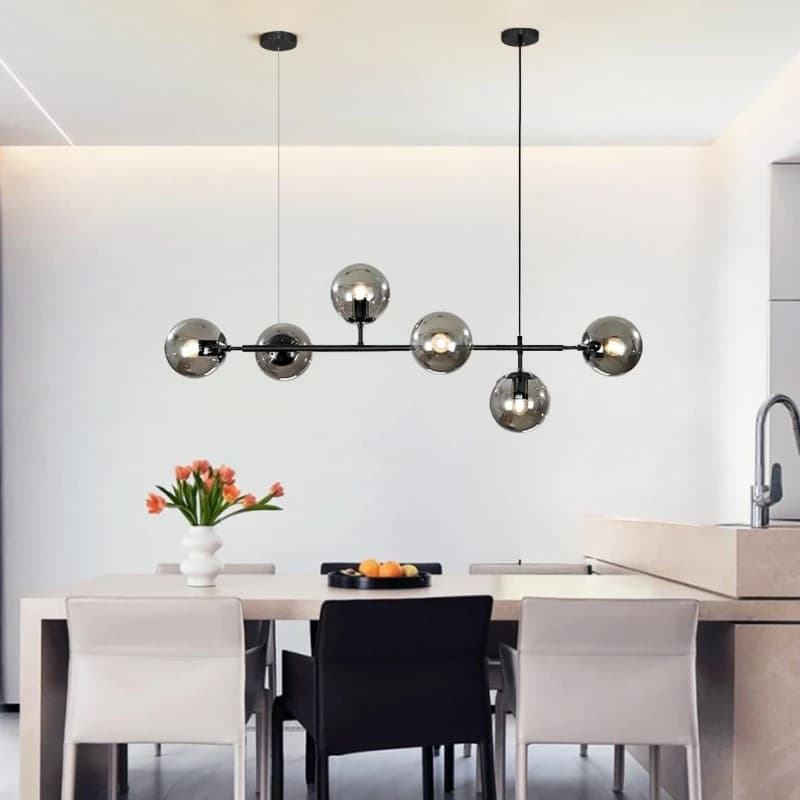 Nordic Restaurant Bar Counter Pendent Lamp Modern Minimalist Creative Living Room Dining Table Glass Chandelier Home Decoration