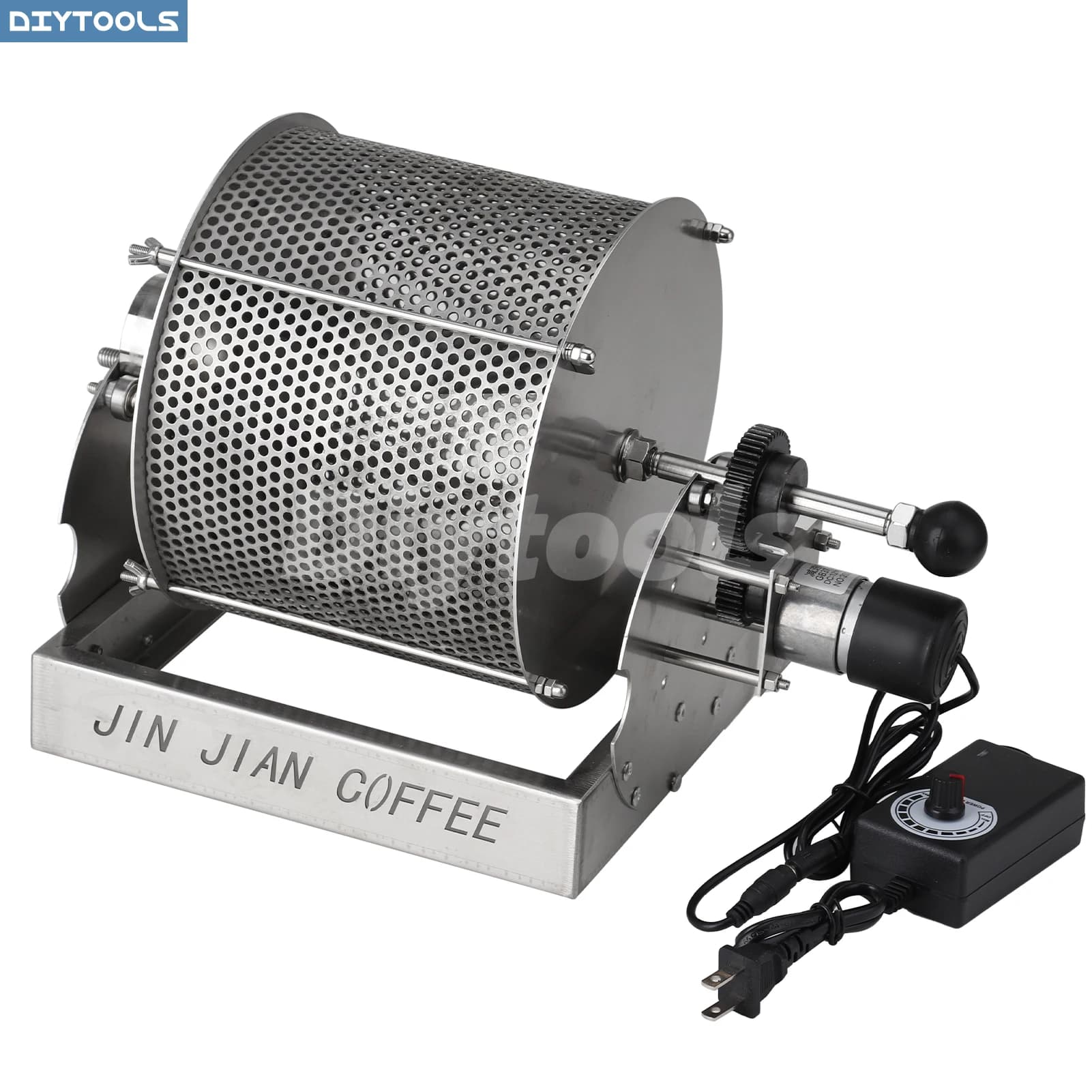 3.8L Compact Coffee Roaster - Ceramic Heating Electric Baked Beans Machine Household Frying Roasting Tool 110V/220V