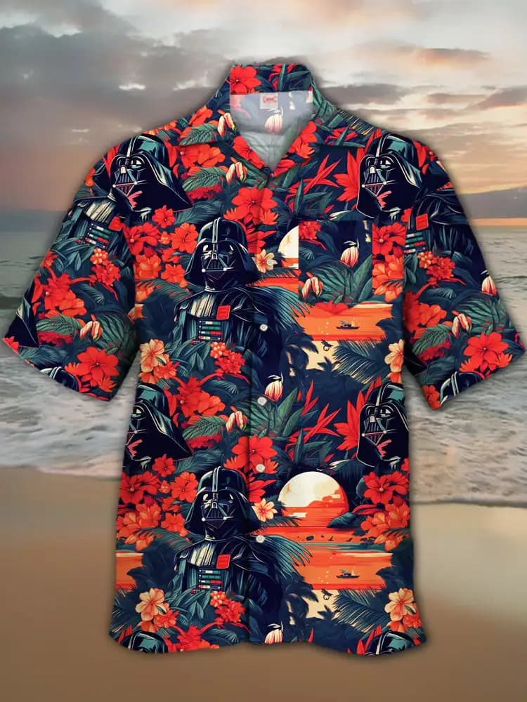 2024 Fashion Ukiyo-E Tropical Floral E Sci-Fi Space Samurai stampa colletto rovesciato camicia hawaiana a maniche corte camicie casual