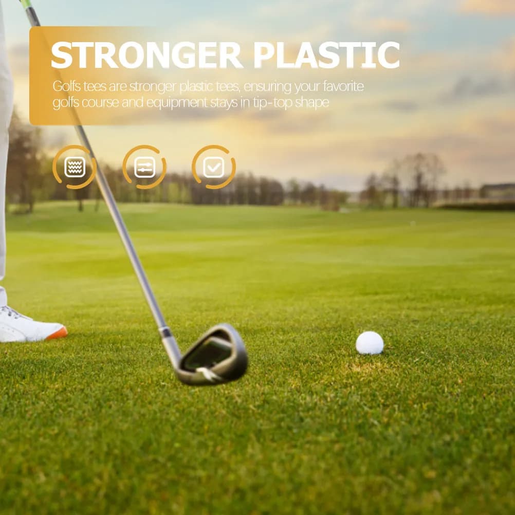 50 pezzi di tee da golf in plastica per allenamento a distanza, supporti per palline a basso attrito, accessori per il golf