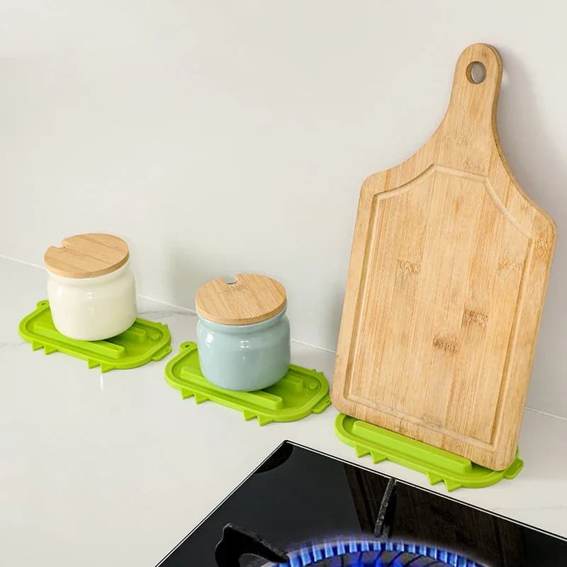 1Pc Silicone Pot Cover Positioner Cooker Pot Cover Storage Mat Mounting Exhaust Mat Insulating Mat Cutting Positioning Soap Exhaust Mat