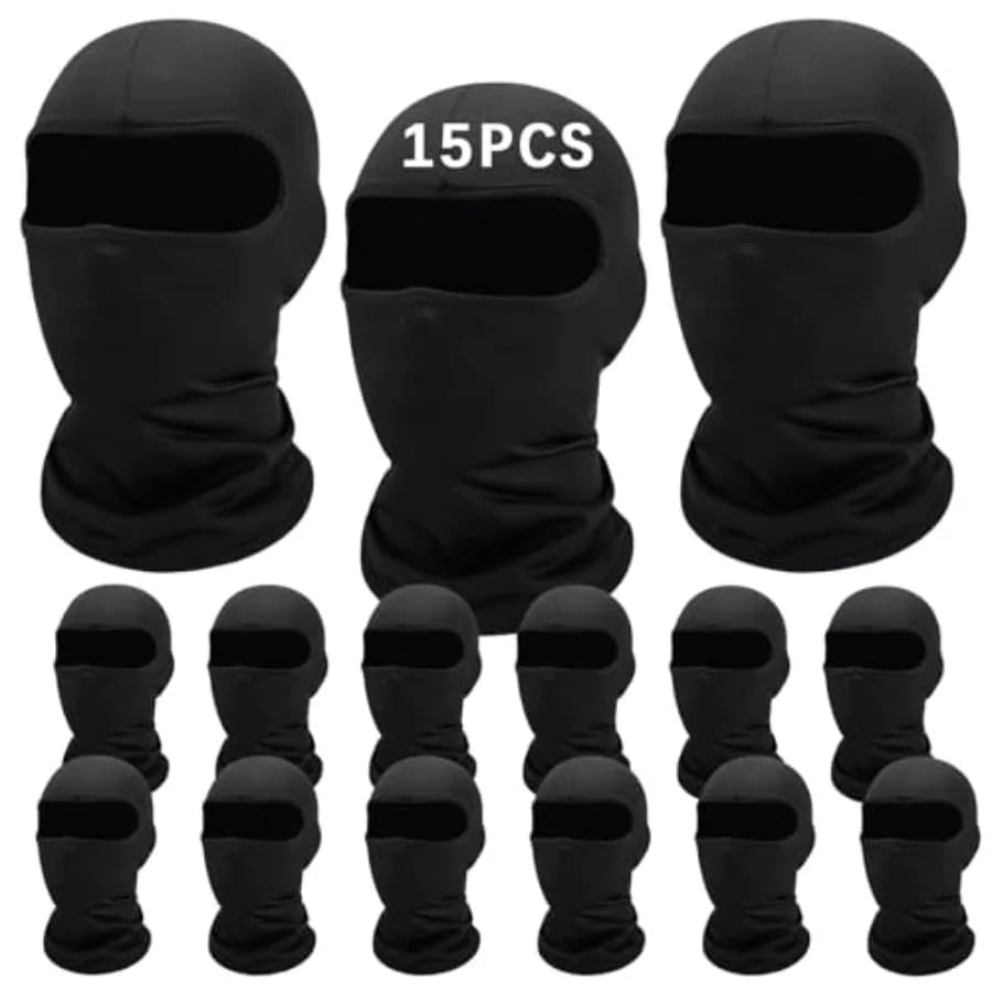 black Ski Mask for Men Balaclava, Summer Cooling Neck Gaiter UV Protector Ski Scarf for Men/Women sports mask