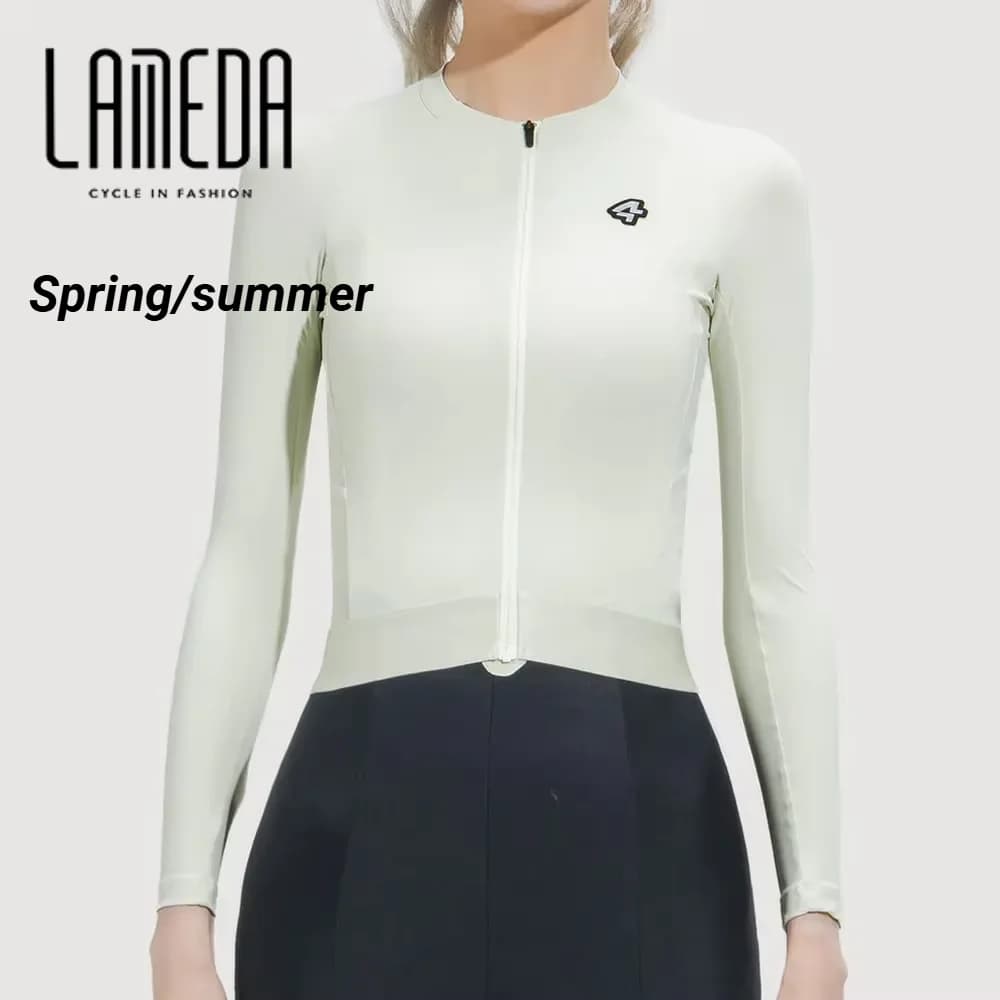 Lameda Cycling Jersey woman Breathable Bicycle Biking Clothing Solid with Pockets women's Cycling Top Shirt MTB Bike Riding Tops