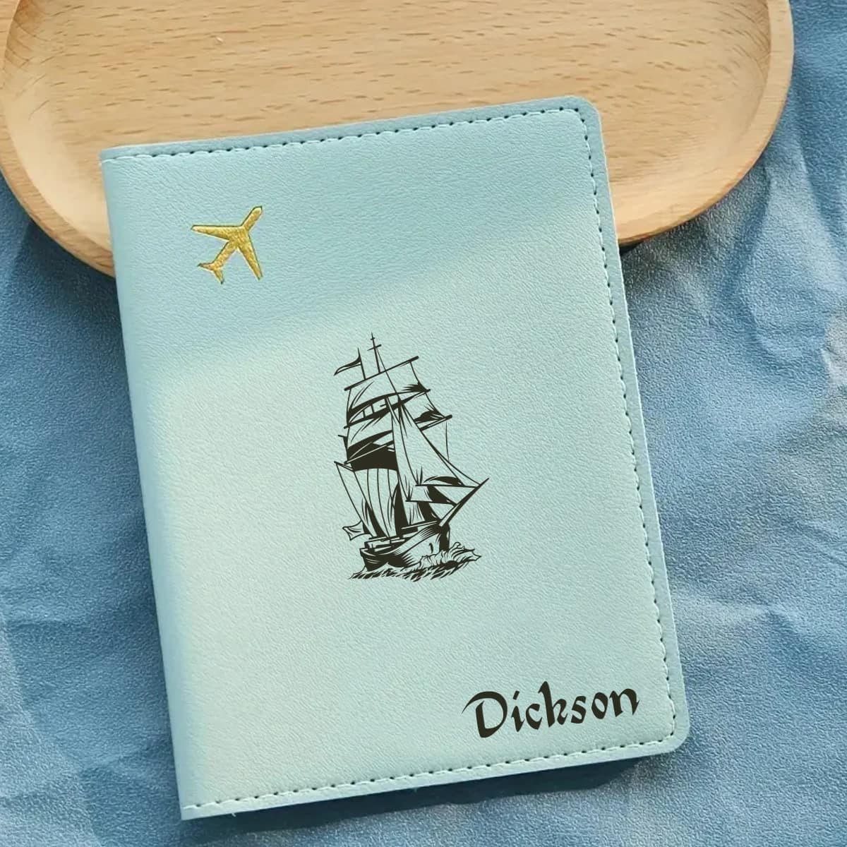 Set Porta Passaporto e Etichetta Bagaglio Personalizzati in Pelle con Design Classico, Souvenir Romantico Squisito