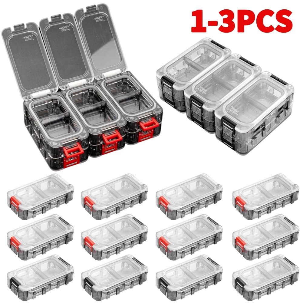 1-3 pieces fishing equipment box for waterproof tools containers for fishing hook case for fishing tackle accessories