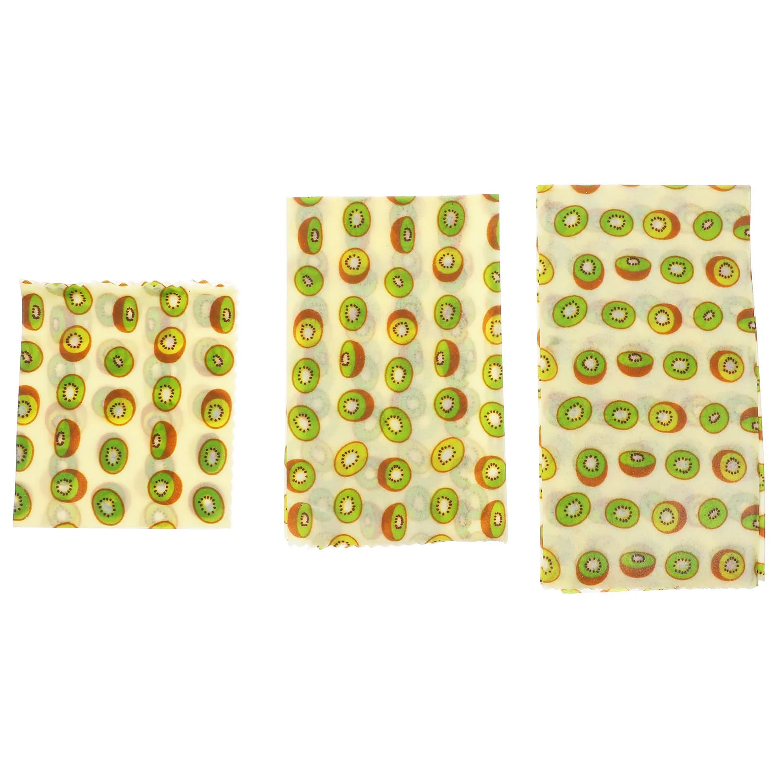 Set di 3 Pezzi di Involucri Riutilizzabili in Cera d'Api, Panno in Cotone Biologico Cerato per Conservazione di Alimenti, Ciotole, Sandwich, Frutta e Verdura