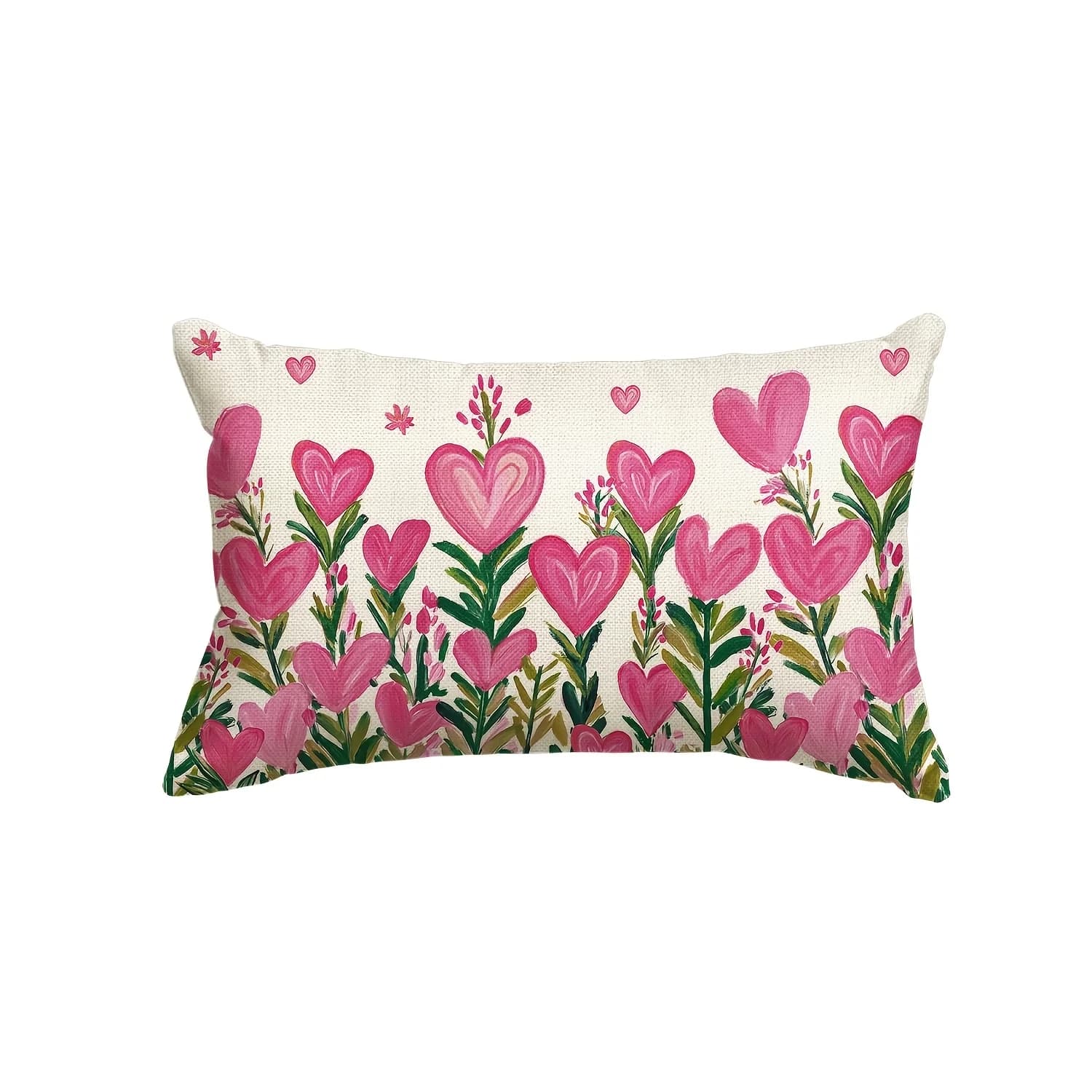 1 fodera per cuscino lombare stampata con cuore rosa, adatta per divano, camera da letto, soggiorno, sala ricevimenti, regalo romantico per gli innamorati