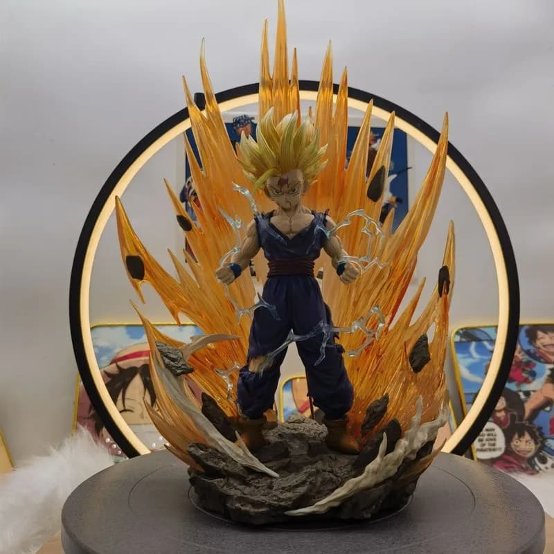 Jk Nuovo Dragon Ball Anime Figura Una Testa Son Gohan Action Figurine Super Saiyan Gioco Cellulare Giocattolo Per Bambini Decoartion Son Goku Regali