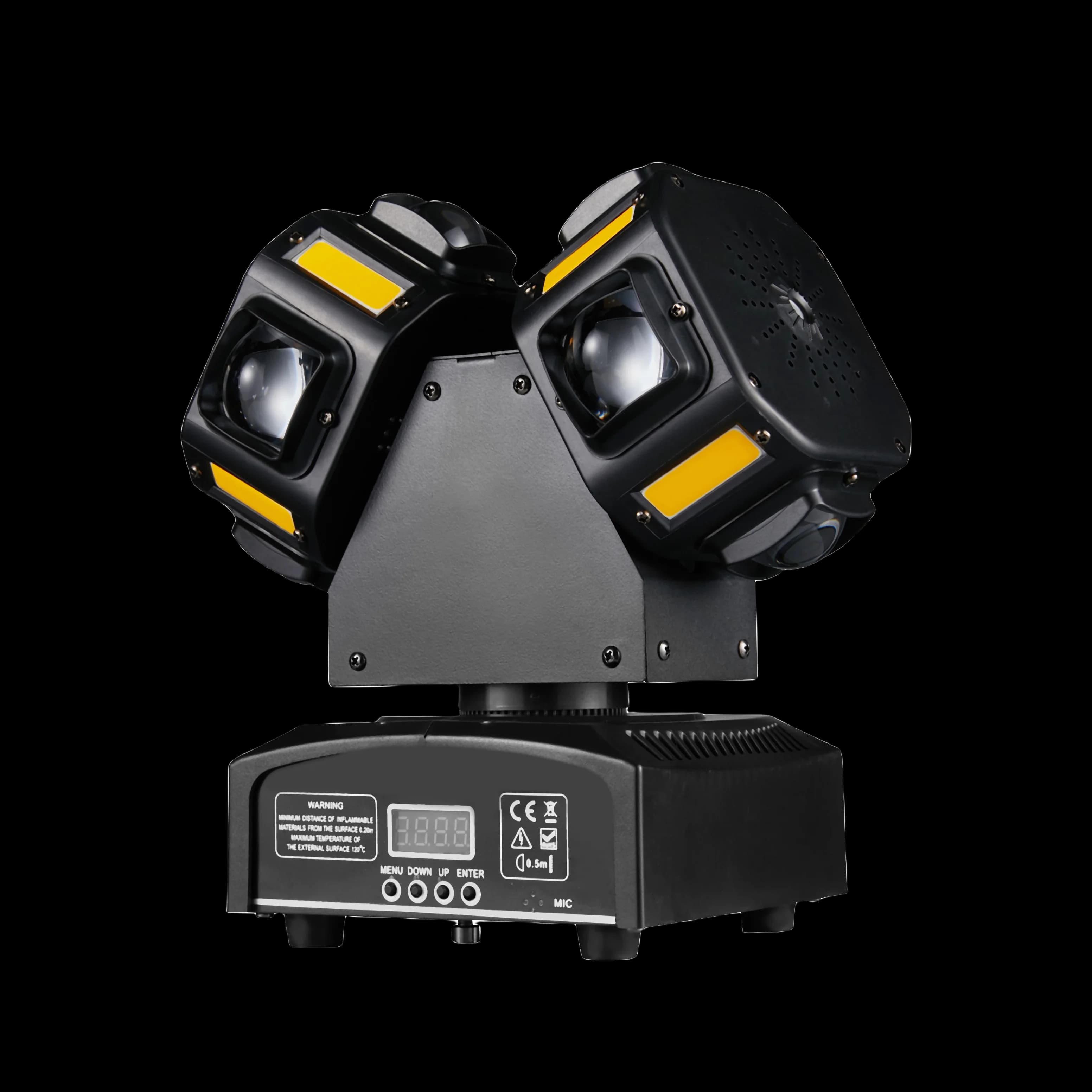 150 W double head LED band, stroboscope and laser 3in1 8x12 W RGBW 8x5 W Mobile head DJ light effect with bright red laser star