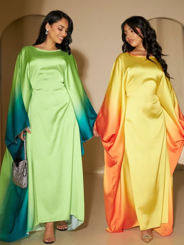 Eid Muslim Party Dress for Women Ramadan Sleeve To Pipistrello Abaya Long Dress Morocco Caftano Dresses Largos Dubai Robe Jalabiya 2026