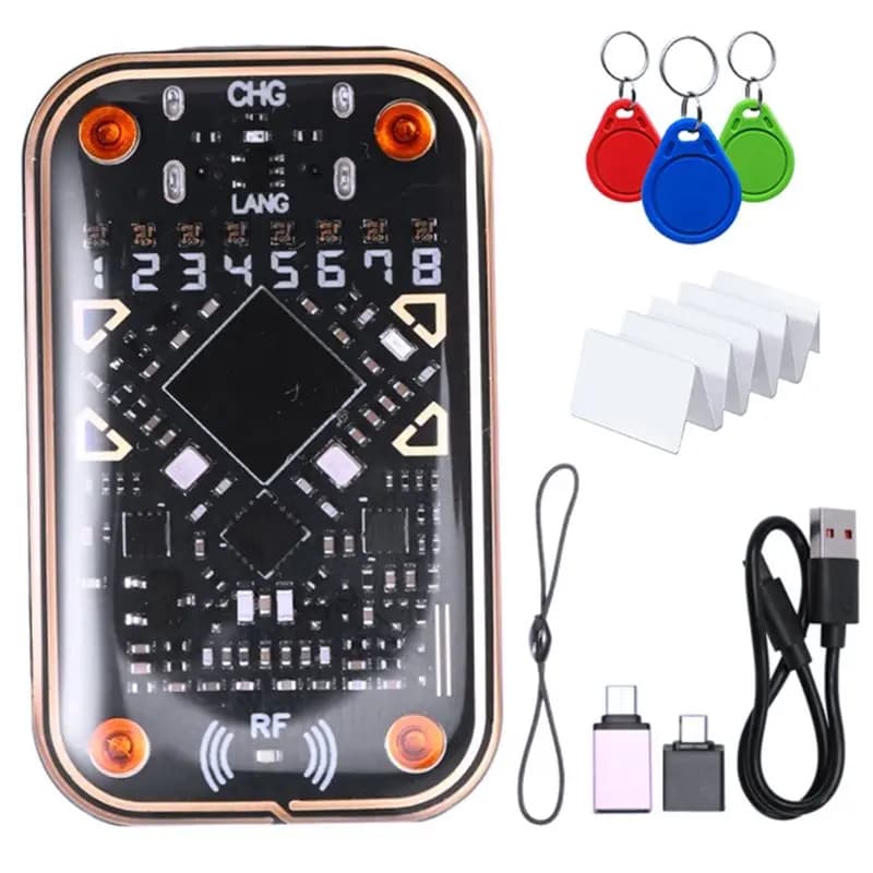 【RECOMENDAR】Cameleon V2.0 125Khz 13.56Mhz RFID Smart Chip Reader Emulatore NFC Duplicatore Carta Decodifica 3Xuid Portachiavi + 10Xuid Car