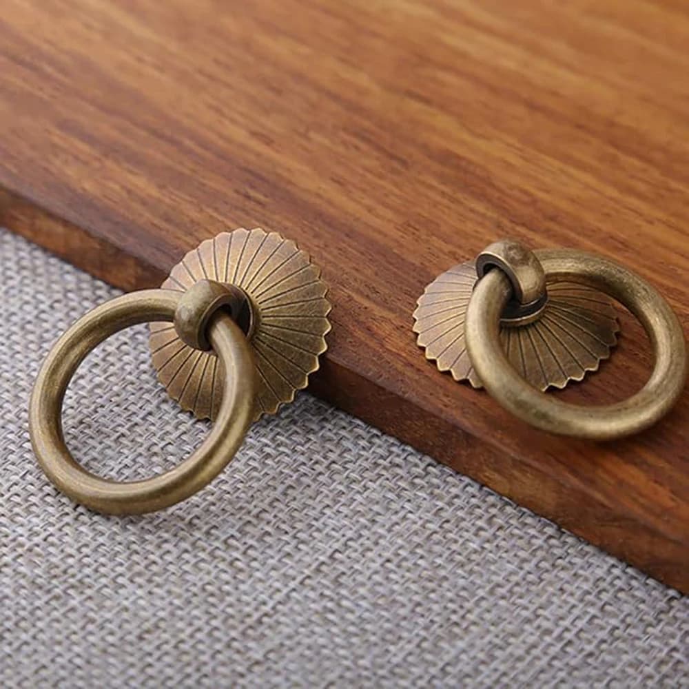 La maniglia dell'anello può essere utilizzata per la maniglia dei mobili dell'armadio, portagioie, porta dell'armadio, accessori hardware con maniglia in ottone