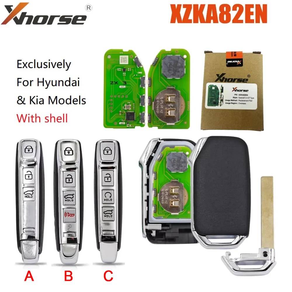 Xhorse XZKA82EN Scheda PCB universale esclusivamente per i modelli Hyundai Kia Chiave Smart Car VVDI Smart Remote Pulsante 3/4 con guscio chiave