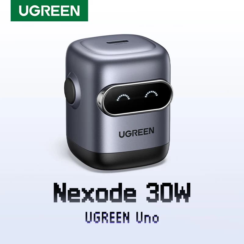 【Spina americana】UGREEN 30W GaN Charger Robot di seconda generazione QC4.0 3.0 PPS PD3.0 Caricabatterie rapido per iPhone 17 16 15 Pro Max Samsung Xiaomi iPad