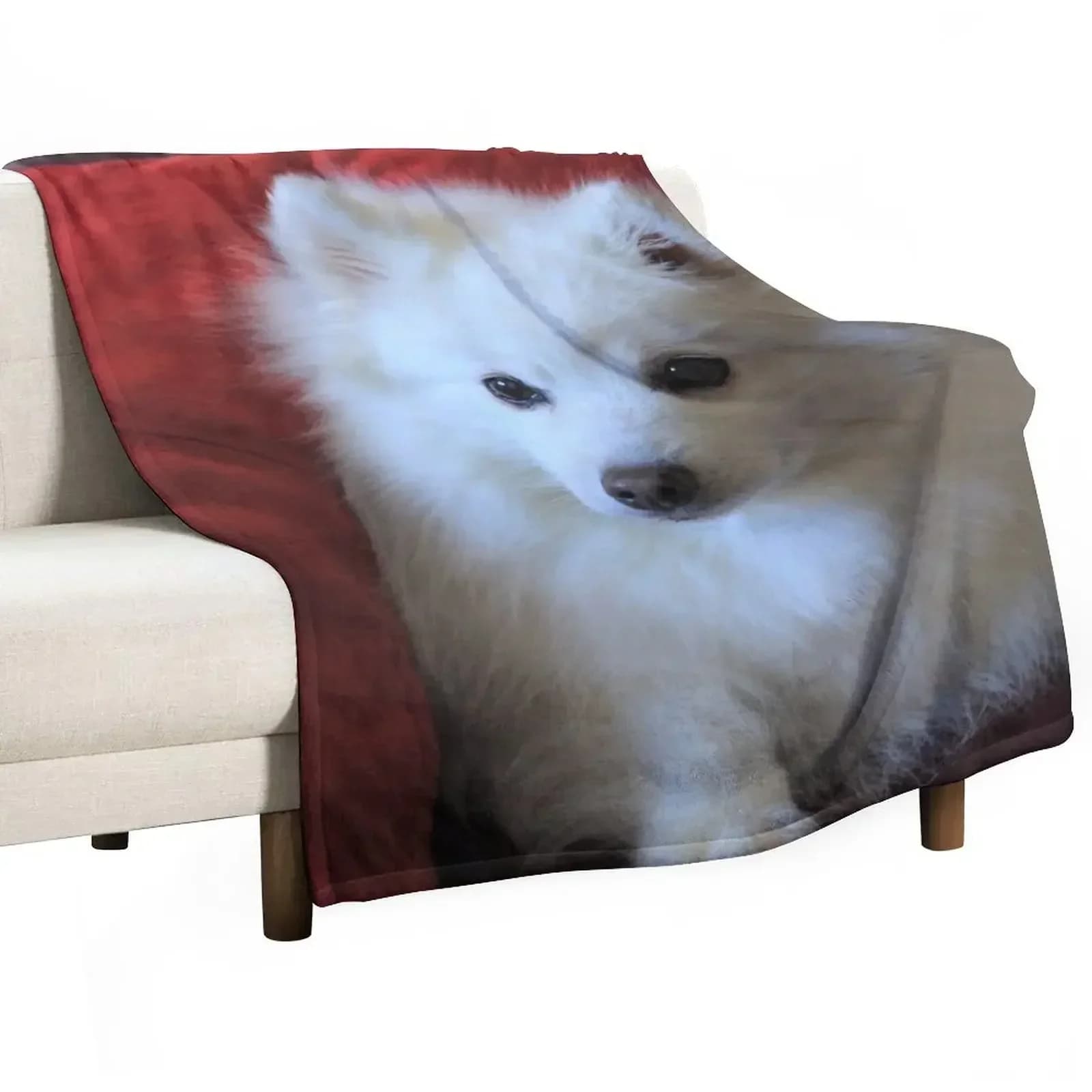 New Japanese Spitz In The Red Throw Blanket Custom Luxury Designer warm for winter manga Sleeping Bag bed plaid Blankets
