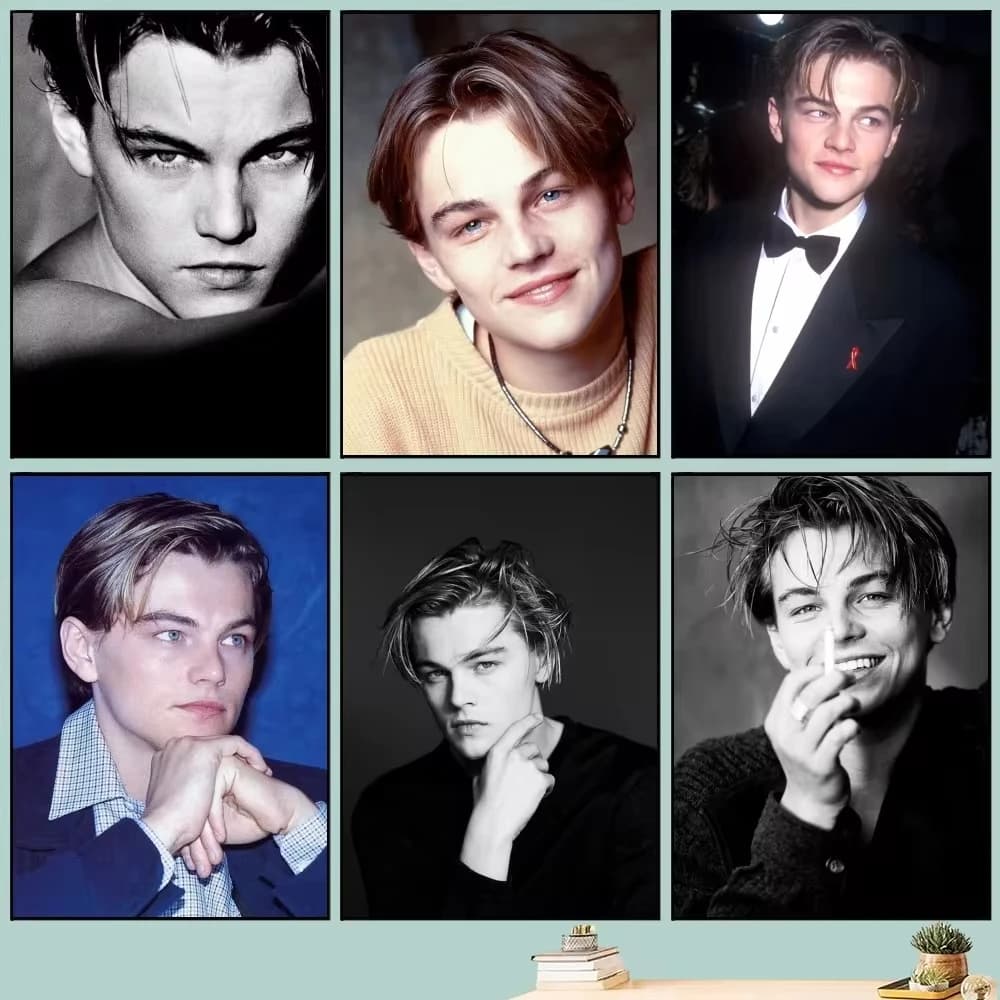 L-Leonardo Dicaprio Young Poster Art Self-adhesive Art Small Poster HD Quality Poster Wall Art Painting Study Wall Decoration
