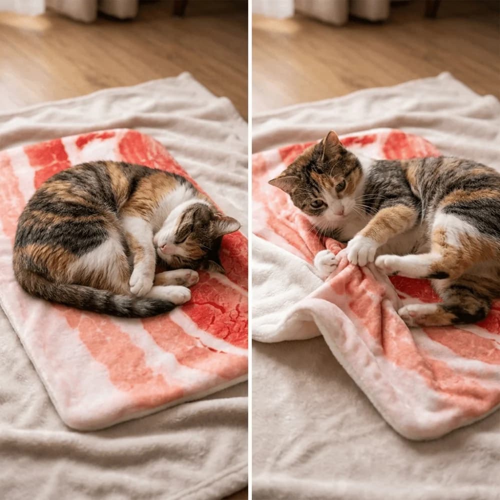 Heat Retention Thickened Pad Pet Bed Multi Size Fluffy Surface Sleep Mat Soft Texture Cozy Lining Blanket Winter Warmth