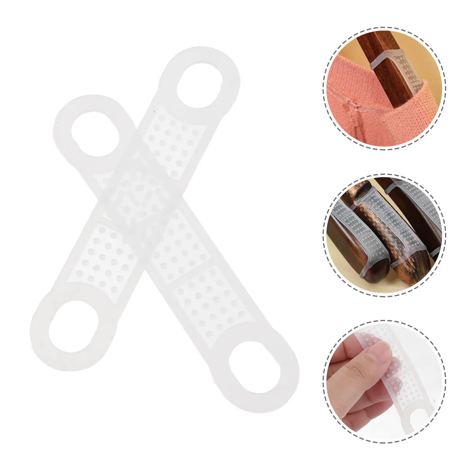 50 Pezzi Strisce Antiscivolo per Appendiabiti in Silicone Trasparente, Accessori per Armadio, Supporto per Vestiti, Canotte, Abiti
